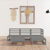 vidaXL 5 Piece Garden Lounge Set Grey Solid Wood Pine