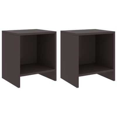 vidaXL Bedside Cabinets 2 pcs Dark Brown 35x30x40 cm Solid Pinewood
