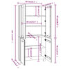 vidaXL Highboard HAMAR Solid Wood Pine Honey Brown