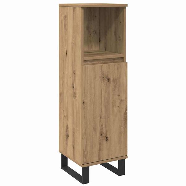 vidaXL Bathroom Furniture Set with Storage 3 pcs Brown Engineered wood