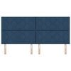 vidaXL Headboard with Headboard Blue 200 cm Faux Leather