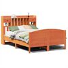 vidaXL Bookcase Bed without Mattress Wax Brown 160x200cm Solid Wood Pine