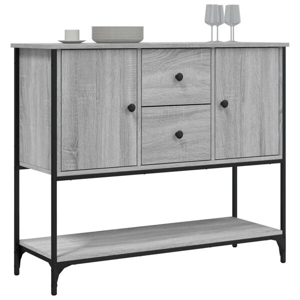 vidaXL Sideboard Grey Sonoma 100x36x85 cm Engineered Wood