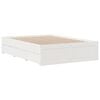vidaXL Bed Frame without Mattress with Drawers White 150x200 cm King Size Solid Wood Pine