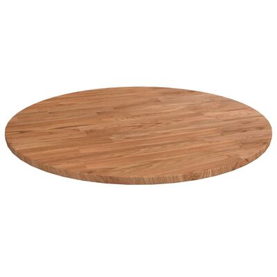 vidaXL Round Table Top Light Brown Ø60x1.5 cm Treated Solid Wood Oak