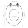 vidaXL WC Toilet Seat MDF Lid Simple Design White
