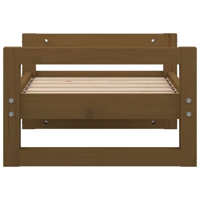 vidaXL Dog Bed Honey Brown 55.5x45.5x28 cm Solid Pine Wood