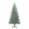 vidaXL Artificial Christmas Tree Snow Flocked with LED Light 210 cm