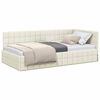 vidaXL Corner Bed Frame with Headboard Cream 90 x 190 cm Velvet