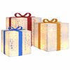 vidaXL Lighted Christmas Boxes 3 pcs 64 LEDs Warm White