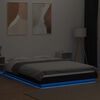 vidaXL Bed Frame with LED Lights without Mattress Black 140x200cm