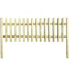 vidaXL Picket Fence Impregnated Pinewood 5.1 m 80 cm 5/7cm