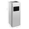 vidaXL Ashtray Dustbin Hotel 36 L Stainless Steel