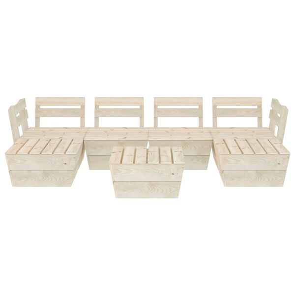 vidaXL 7 Piece Garden Pallet Lounge Set Impregnated Spruce Wood