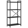 vidaXL Bookshelf Black Oak 60 x 30 x 120 cm Engineered Wood