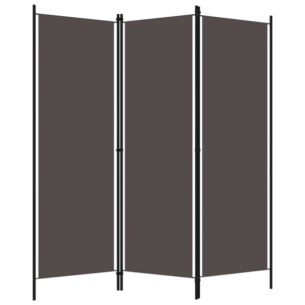 vidaXL 3-Panel Room Divider Anthracite 150x180 cm
