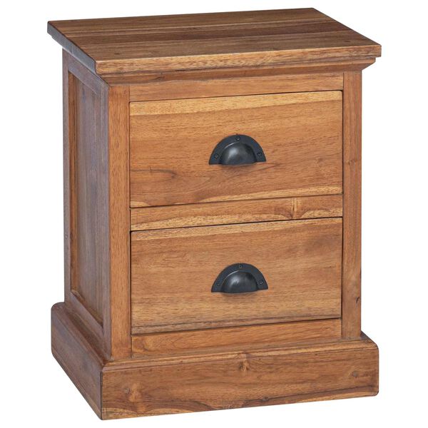 vidaXL Bedside Table Natural 40 x 30 x 50 cm Solid Teak Wood