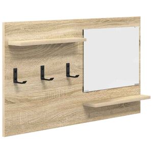 vidaXL Wall-Mounted Coat Rack with Shelf Sonoma Oak 90 x 10 x 50 cm