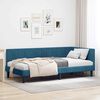 vidaXL Corner Bed Frame with Headboard Blue 100 cm x 200 cm Velvet