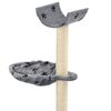 vidaXL Cat Tree with Sisal Scratching Posts 105 cm Paw Prints Grey
