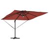 vidaXL Roma Parasol Red 286 x 285 x 270 cm Aluminium and Polyester