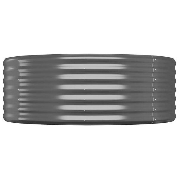 vidaXL Garden Raised Bed Galvanised Steel 322x100x36 cm Anthracite