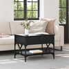 vidaXL Coffee Table Black Oak 70 x 50 x 50 cm Engineered Wood