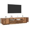 vidaXL TV Cabinet with LED Lights Old Wood 200x35x40 cm Engineered Wood