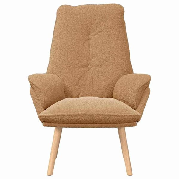 vidaXL Armchair Beige 61 x 78 x 98 cm Sherpa Fabric