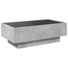 vidaXL Coffee Table with LED Concrete Grey 90x50x30 cm Engineered Wood