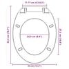 vidaXL Soft-Close Toilet Seat Quick Release Beige Oval
