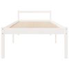 vidaXL Senior Bed without Mattress White 90x200cm Solid Wood Pine