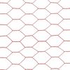 vidaXL Chicken Wire Fence Steel with PVC Coating 25x1 m Red