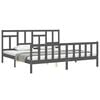vidaXL Bed Frame without Mattress Grey 200x200 cm Solid Wood Pine