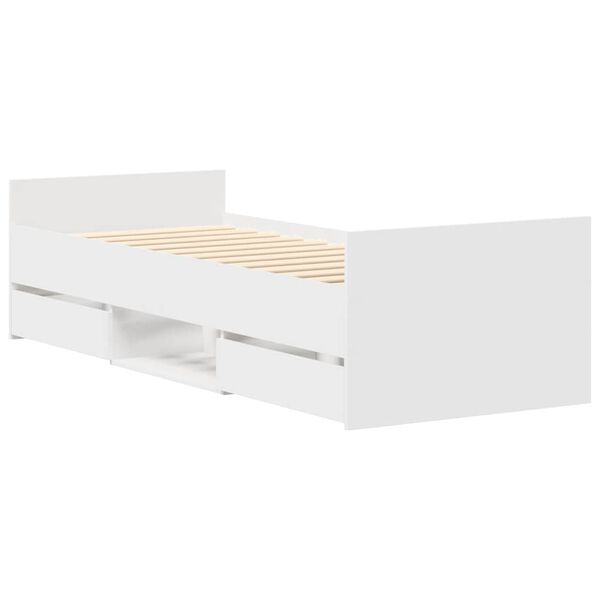 vidaXL Bed Frame without Mattress White 100x200 cm