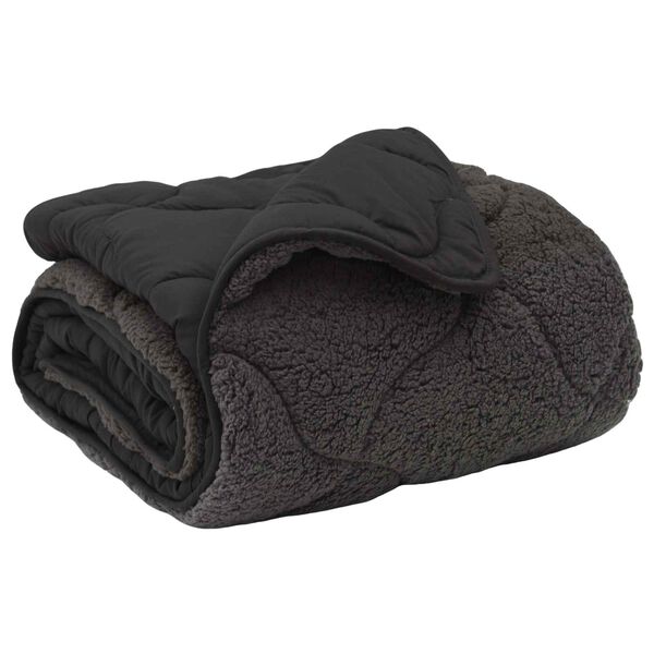 vidaXL Full Year Duvet Quilted Anthracite 155 x 220 cm