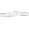 vidaXL Arched Gabion Baskets 7 pcs 400x30x40/60 cm Galvanised Iron