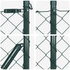vidaXL Chain Link Fence with Posts Green 0.8 x 25 m Steel