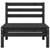 vidaXL 8 Piece Garden Lounge Set Black Solid Pinewood
