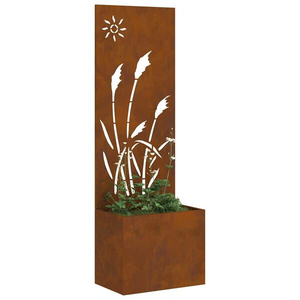 vidaXL Garden Privacy Screen Rusty 50 x 140 cm Weathering steel