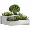 vidaXL Garden Planter Silver 100 x 100 x 50 cm Stainless Steel