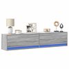 vidaXL TV Wall Cabinet with LED Grey Sonoma 180x31x38 cm