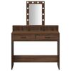 vidaXL Dressing Table Brown 100 x 41 x 140 cm Engineered Wood