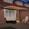 vidaXL Retractable Awning Manual Yellow and orange 350 x 250 cm Fabric