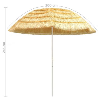vidaXL Beach Umbrella Natural 300 cm Hawaii Style