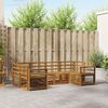 vidaXL Sofa Sets 6 pcs Natural Solid Acacia Wood