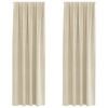 vidaXL Blackout Curtains 2 pcs Cream 140 x 245 cm Velvet