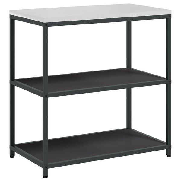 vidaXL Kitchen Storage with Shelf Black 90 x 50 x 92 cm Steel