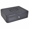 vidaXL Cash Box with Lock Black 30 x 24 x 9 cm Steel