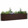 vidaXL Garden Raised Bed Brown 400 x 80 x 81 cm Steel